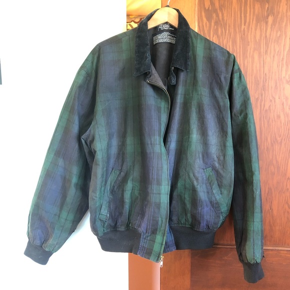 Polo Ralph Lauren Other - VTG Polo Tartan Oiled Bomber Jacket